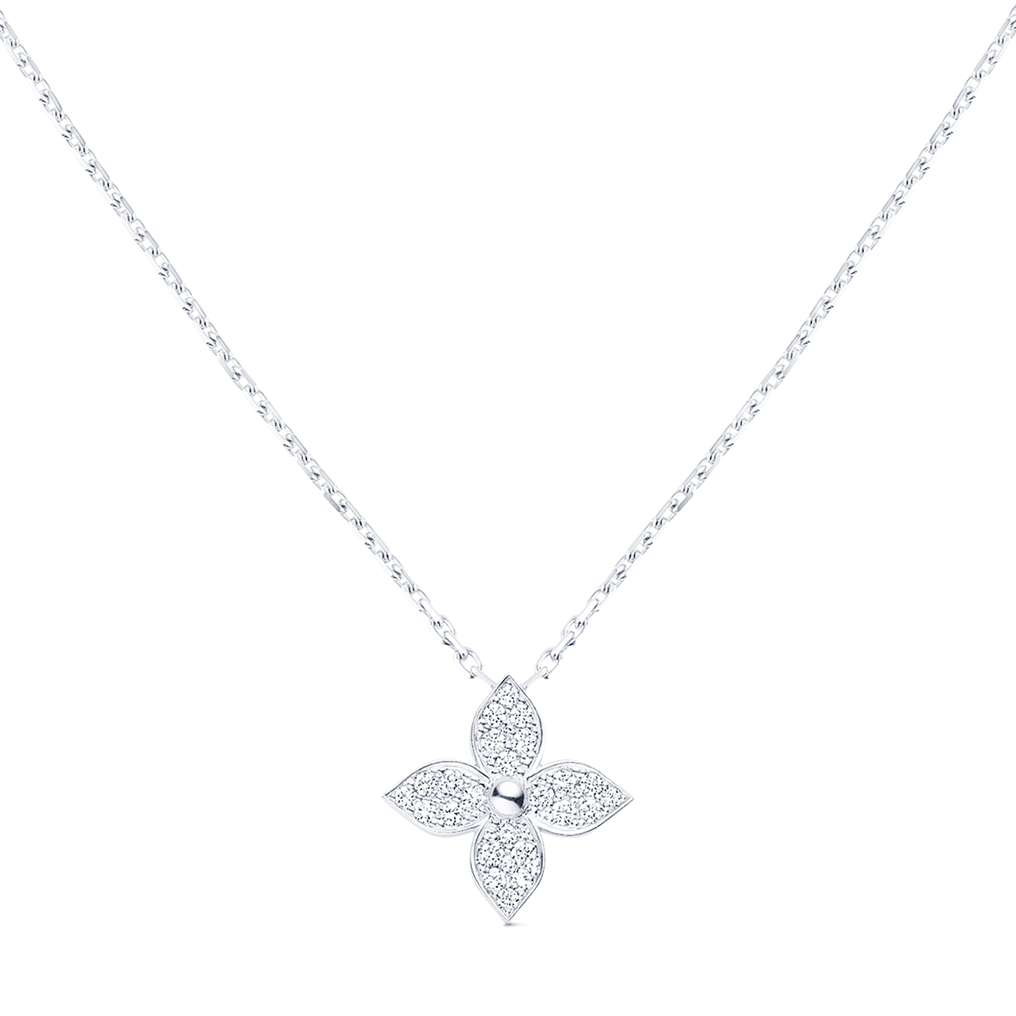 Idylle Blossom Pendant, White Gold And Diamonds - Necklaces and